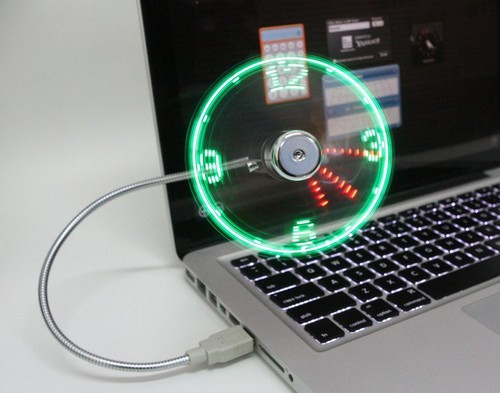 LED fan clock